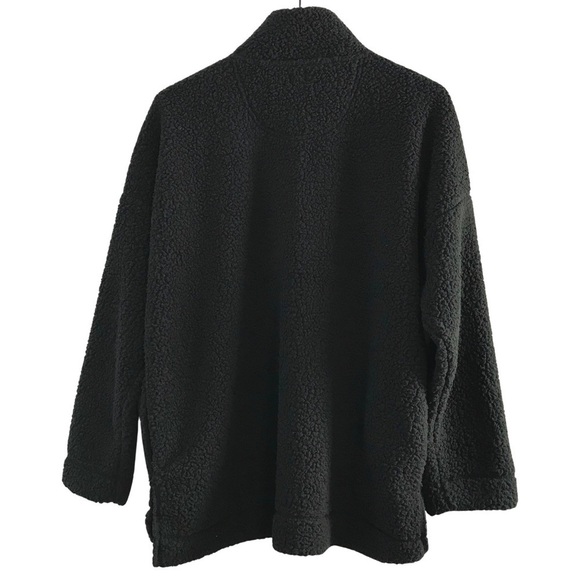 New! Aerie Cloud Sherpa Oversized Cozy Plush Pullover Snap Sweater Teddy Jacket - Picture 3 of 12